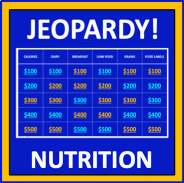 Nutrition Jeopardy