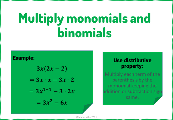 FREEBIE Multiplying Monomials and Binomials Digital Maze