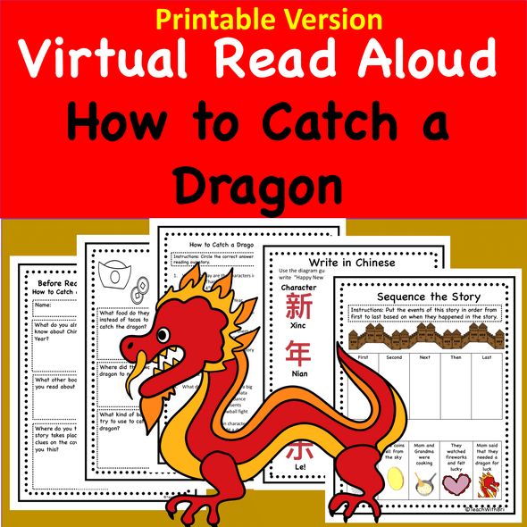 How to Catch a Dragon- Chinese New Year Read Aloud Activity Pack 