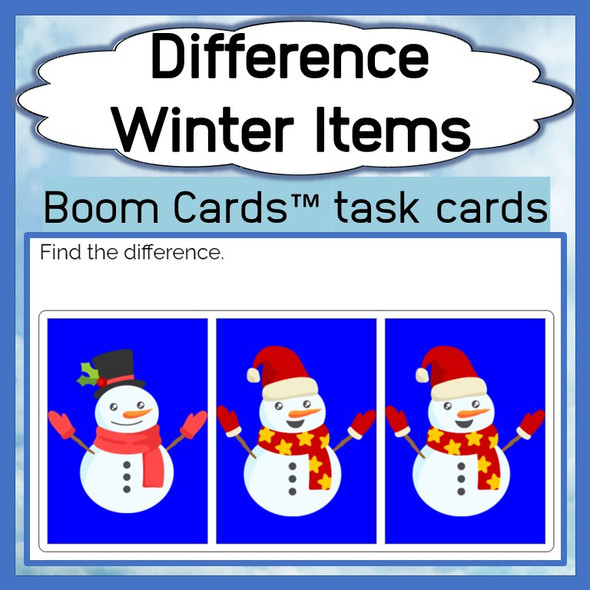  Find the Difference: Winter Theme Boom Cards™