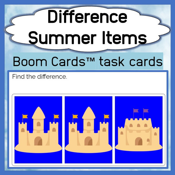 Find the Difference: Summer Theme Boom Cards™