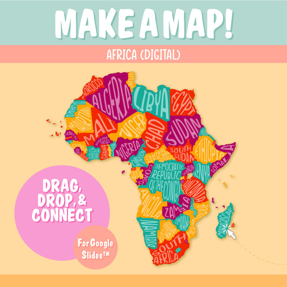 Africa Digital Map-Making Activity for Google Slides™