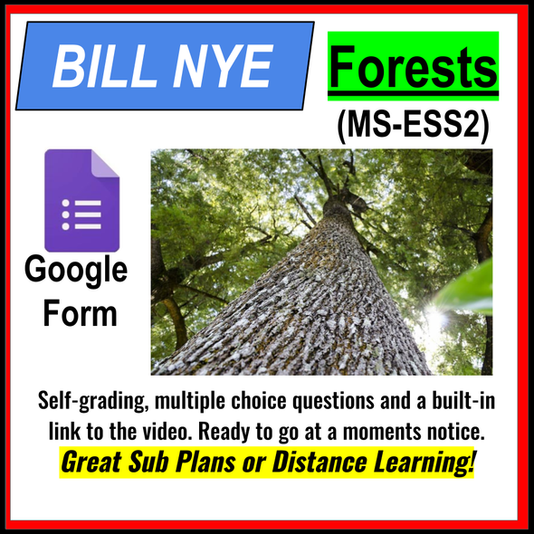Bill Nye - Forests (MS-ESS2) Great Sub Plans or Distance Ed!