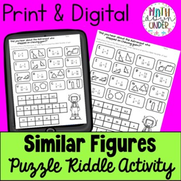 Similar Figures & Proportions Puzzle Activity - PDF & Distance Learning