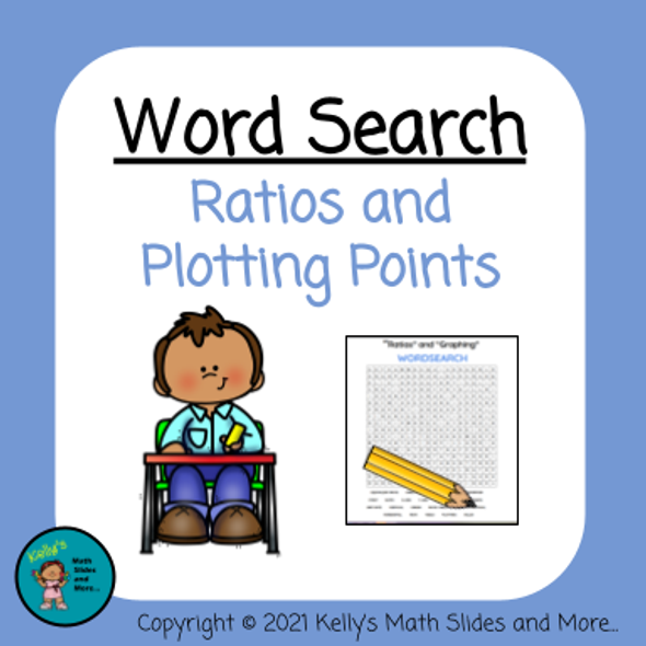 Ratios and Plotting Points Word Search - Digital