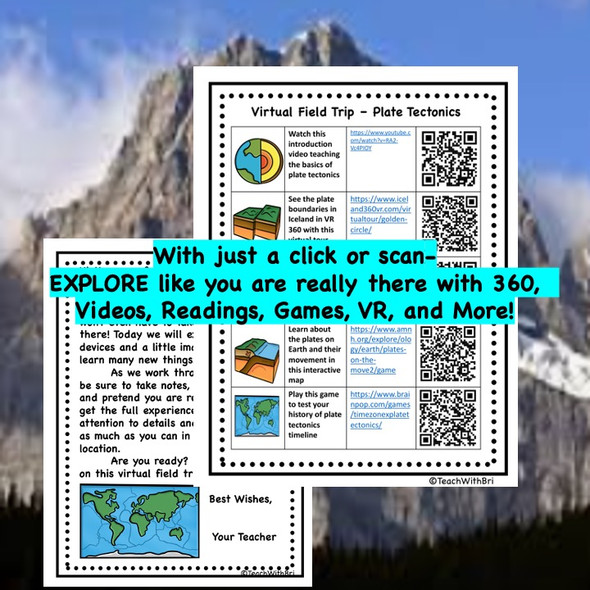 Plate Tectonics Virtual Field Trip - Printable Version