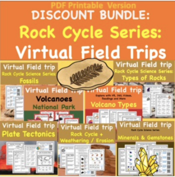 Geology and Rock Cycle Virtual Field Trips Discount Bundle- Get 2 Free Lessons! (PDF Version)