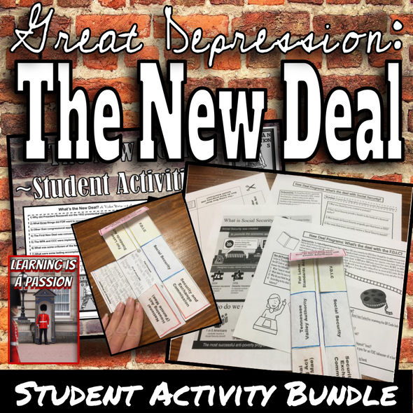 US History | Great Depression | The New Deal | Student Activities Collection