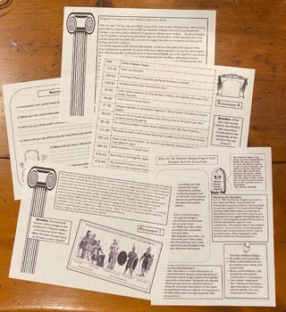 World History | Fall of the Roman Empire | Rome |  Document Based Student Activity 