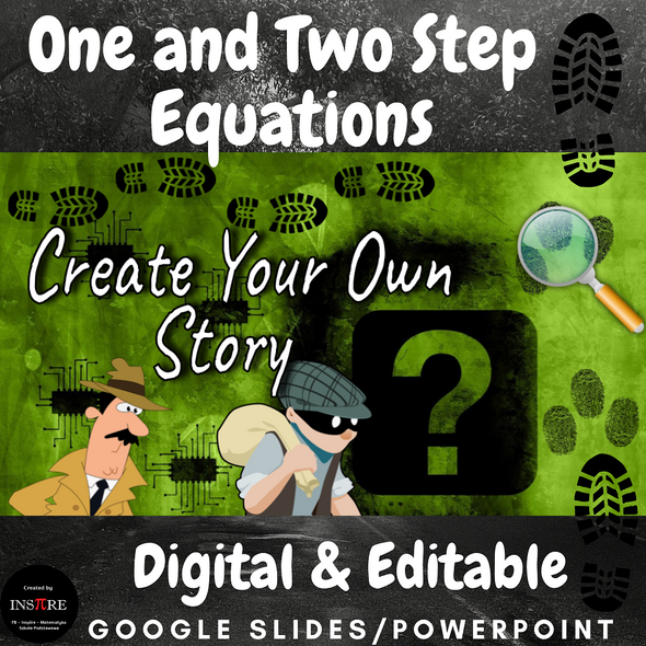 Create your own story Adventure Escape Room Solving One and Two Step Equations EDITABLE DIGITAL