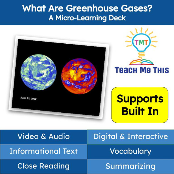 Greenhouse Gases Informational Text Reading Passage and Activities