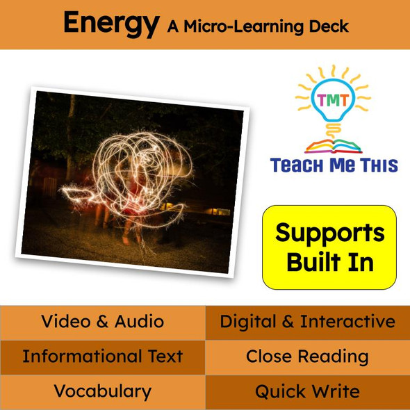 Energy Informational Text Reading Passage and Activities