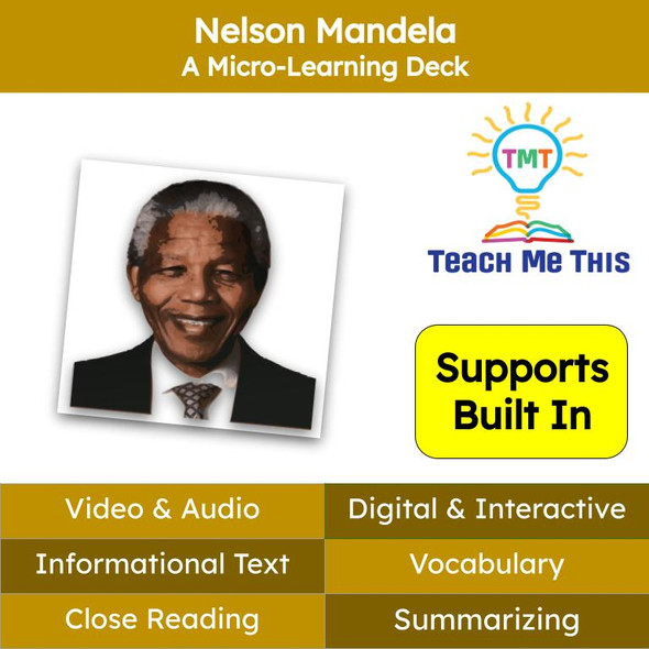 Nelson Mandela Informational Text Reading Passage and Activities
