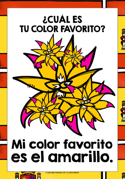 ELEMENTARY SPANISH COLORS FLASHCARDS POSTERS