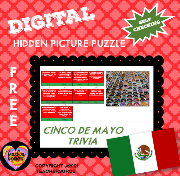 Cinco de Mayo Hidden Mystery Pixel Art Puzzle Free