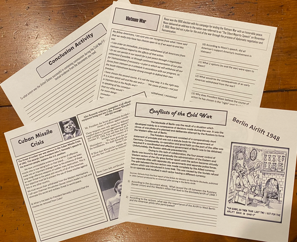 U.S. History | Cold War Conflicts | A Document Based Activity 