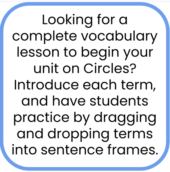 Circles Vocabulary Circles Vocabulary