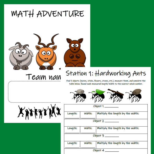Outdoor Math Activities Multiplication Division Addition Subtraction Time Area