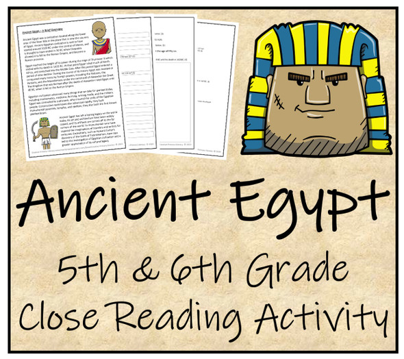 Ancient Egypt Close Reading Activity | 5th Grade & 6th Grade