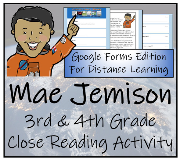 Mae Jemison Close Reading Activity Digital & Print | 3rd Grade & 4th Grade