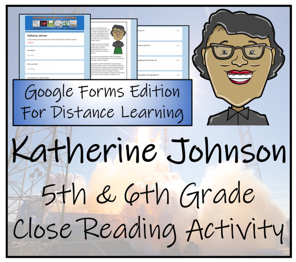 Katherine Johnson Close Reading Activity Digital & Print | 5th Grade & 6th Grade