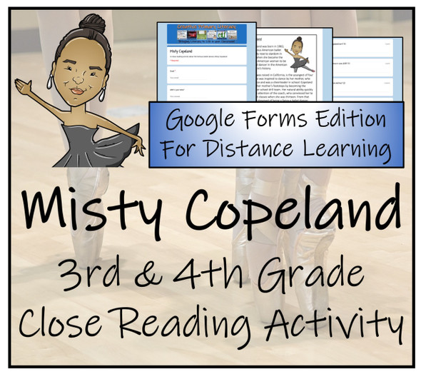 Misty Copeland Close Reading Activity Digital & Print | 3rd Grade & 4th Grade