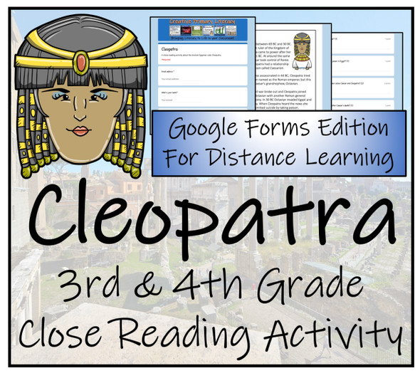 Cleopatra Close Reading Activity Digital & Print | 3rd Grade & 4th Grade