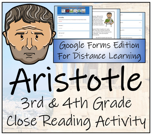 Aristotle Close Reading Activity Digital & Print | 3rd Grade & 4th Grade