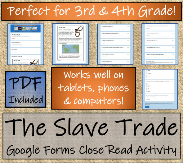 The Slave Trade Close Reading Activity Digital & Print | 3rd Grade & 4th Grade