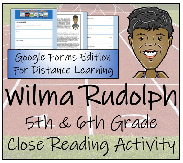 Wilma Rudolph Close Reading Activity Digital & Print | 5th Grade & 6th Grade