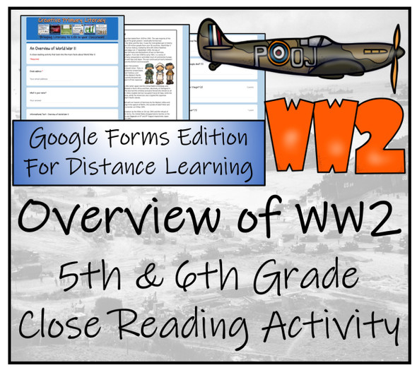 World War II Close Reading Activity Digital & Print | 5th Grade & 6th Grade