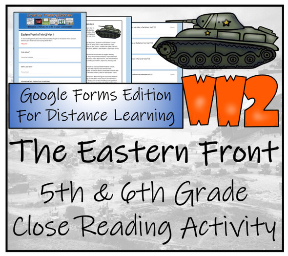 Eastern Front of WW2 Close Reading Activity Digital & Print | 5th & 6th Grade