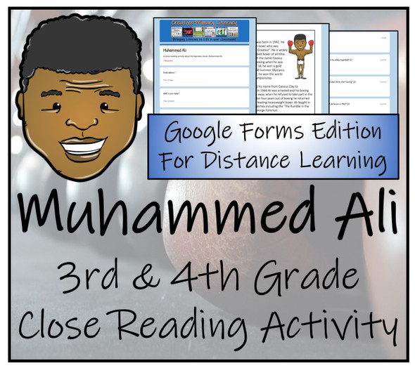 Muhammed Ali Close Reading Activity Digital & Print | 3rd Grade & 4th Grade
