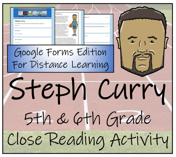 Stephen Curry Close Reading Activity Digital & Print | 5th Grade & 6th Grade
