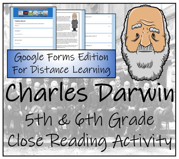 Charles Darwin Close Reading Activity Digital & Print | 5th Grade & 6th Grade