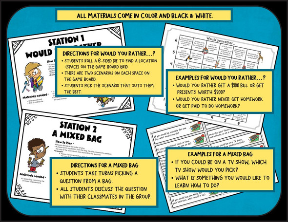 Back to School - Get to Know You Activities for 4th and 5th Grade