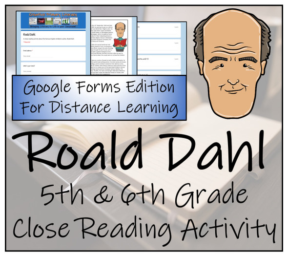 Roald Dahl Close Reading Activity Digital & Print | 5th Grade & 6th Grade