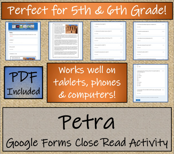 Petra Close Reading Activity Digital & Print | 5th Grade & 6th Grade