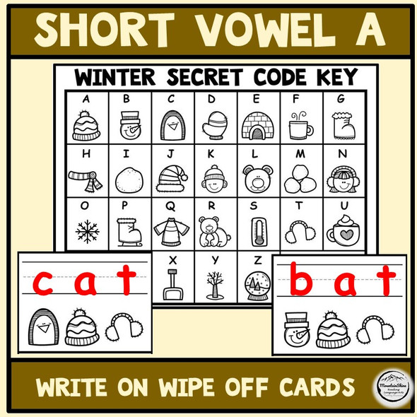 Short Vowel Aa Words, Secret Code  Literacy Center