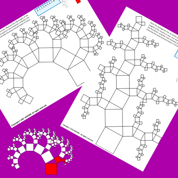 Pythagoras Tree Pythagorean Theorem Math & Art Project Special Right Triangles