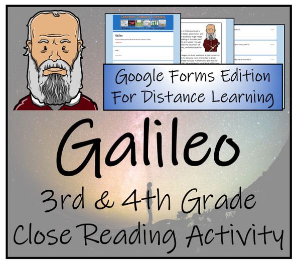 Galileo Close Reading Activity Digital & Print | 3rd Grade & 4th Grade