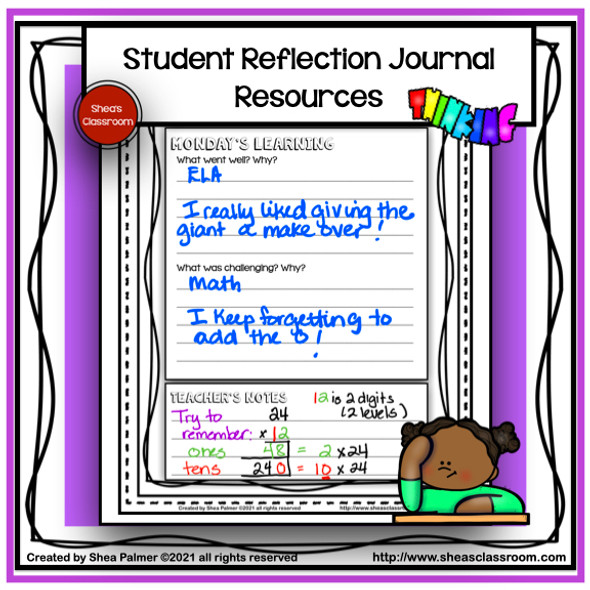 Student Reflection Journal Resources With Print & Digital Options
