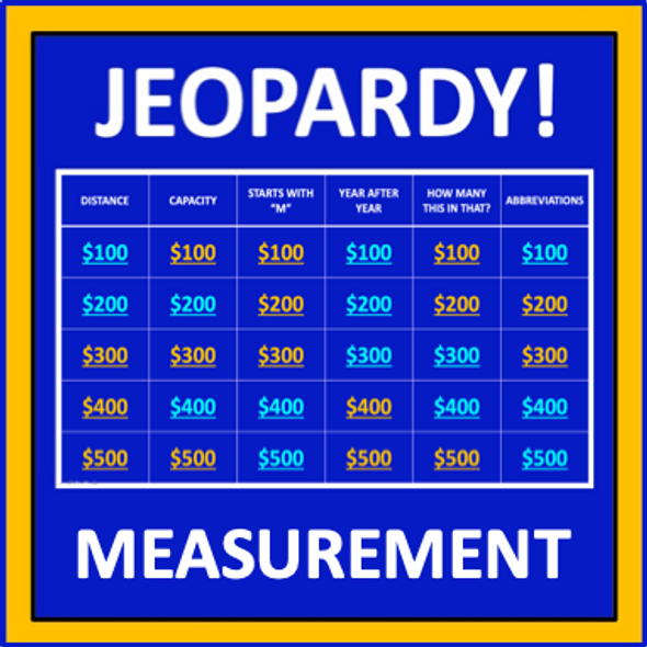 Measurement Jeopardy