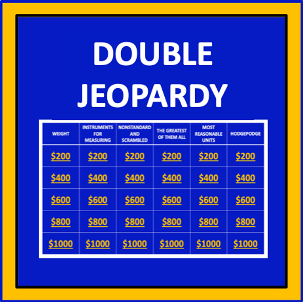 Measurement Jeopardy