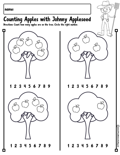 Counting Apples with Johnny Appleseed