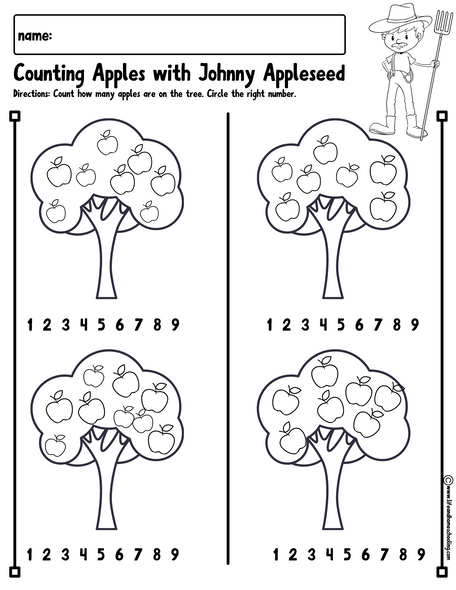 Counting Apples with Johnny Appleseed