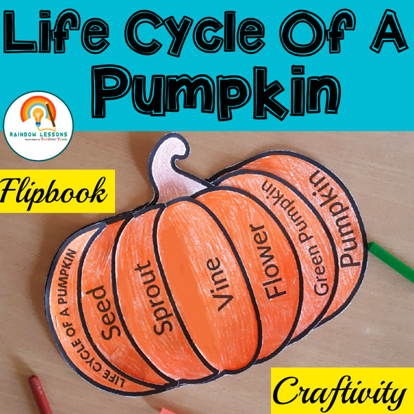 Pumpkin Life Cycle Flipbook | Pumpkin Craft | Fall Activities 