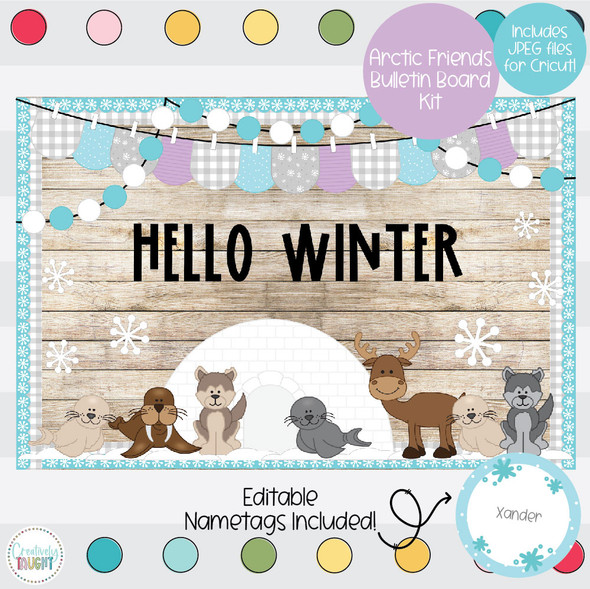 Arctic Animals - Winter - January Bulletin Board Kit Arctic Animals - Winter - January Bulletin Board Kit