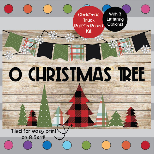 Christmas Tree - Christmas - Winter - December Bulletin Board Kit