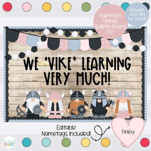 Valentine Viking Gnomes - February Bulletin Board Kit